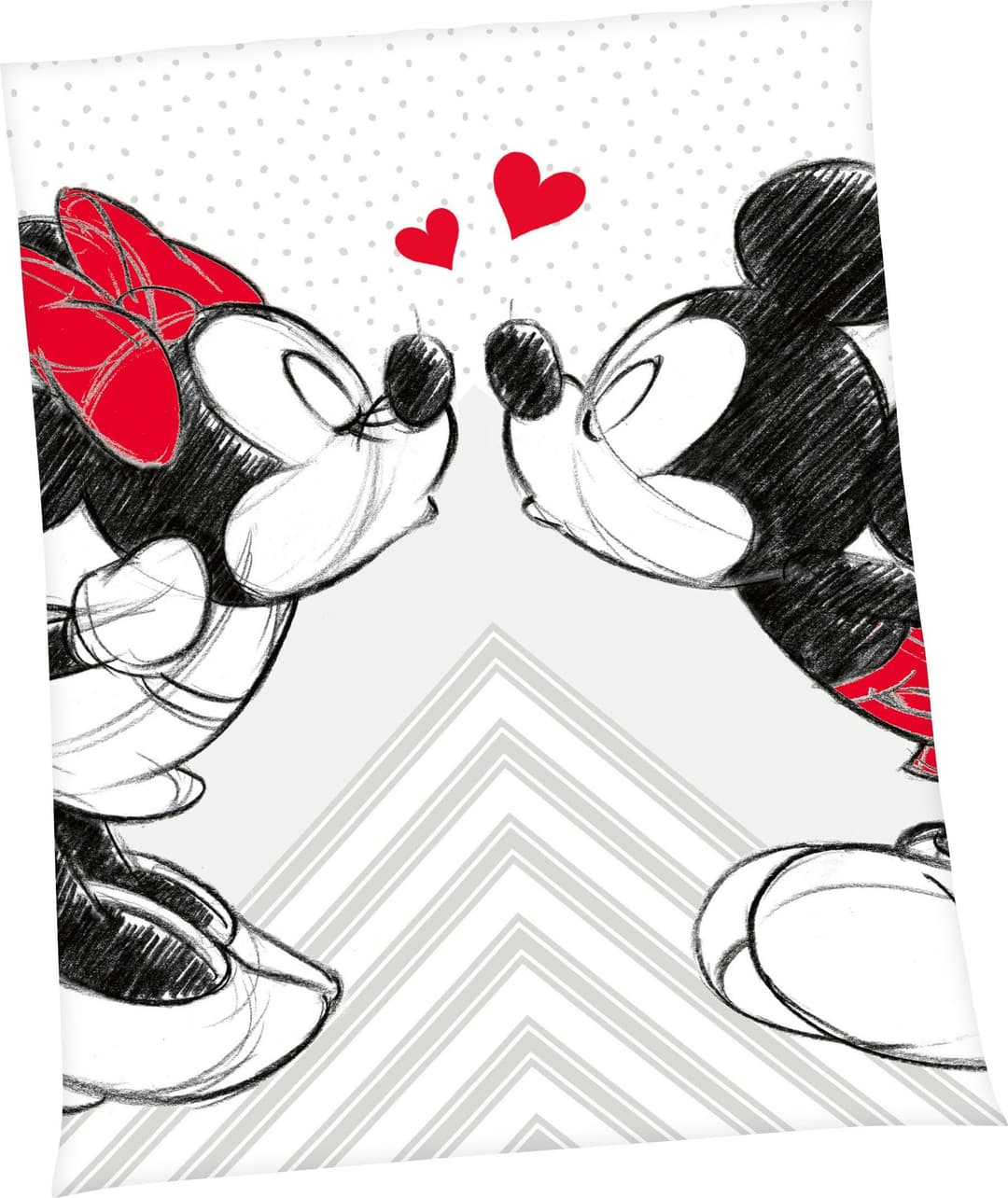 Wohndecke Disney Mickey und Minnie Mouse | Grau