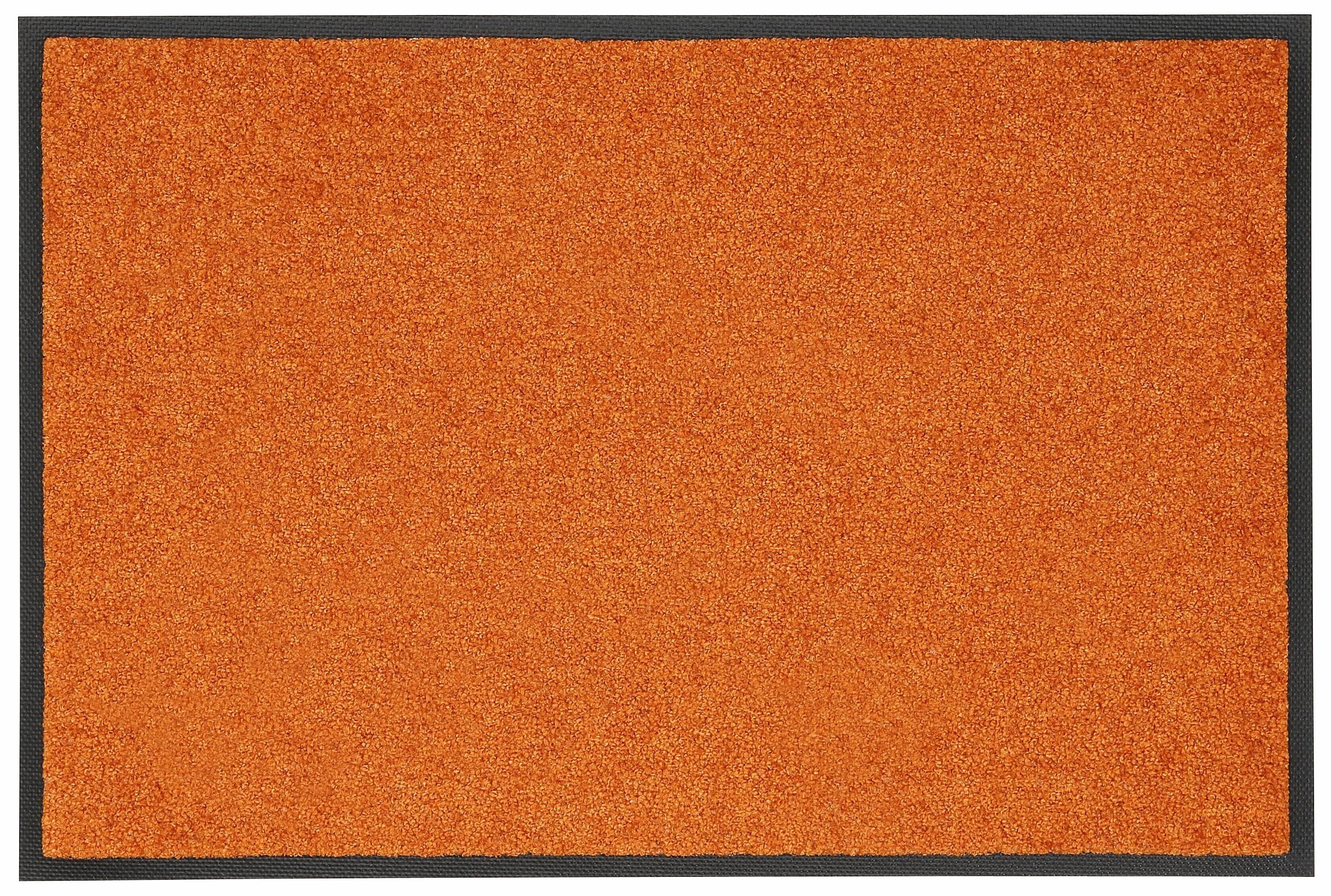 wash+dry by Kleen-Tex Fußmatte Trend Uni | Orange