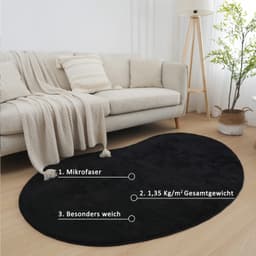 OTTO home Teppich Cali Bean | Schwarz