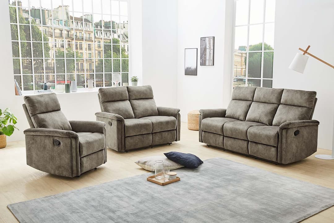 Jockenhöfer Gruppe Amrum 3-Sitzer Sofa | Grau