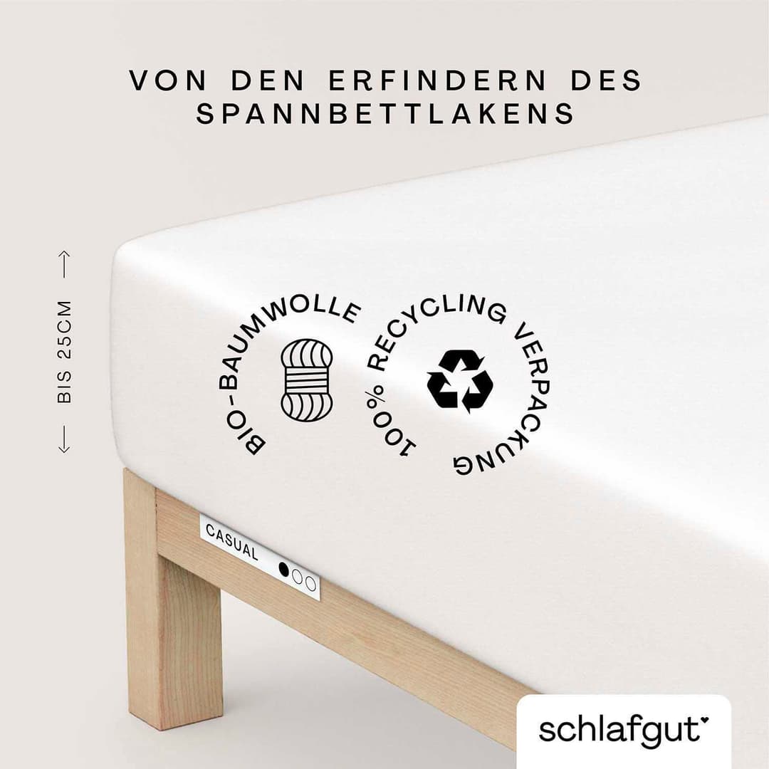 Schlafgut Spannbettlaken CASUAL | Weiß