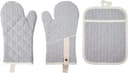 stuco Topfhandschuhe gestreift | Grau