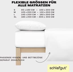 Schlafgut Spannbettlaken EASY JERSEY | Weiß