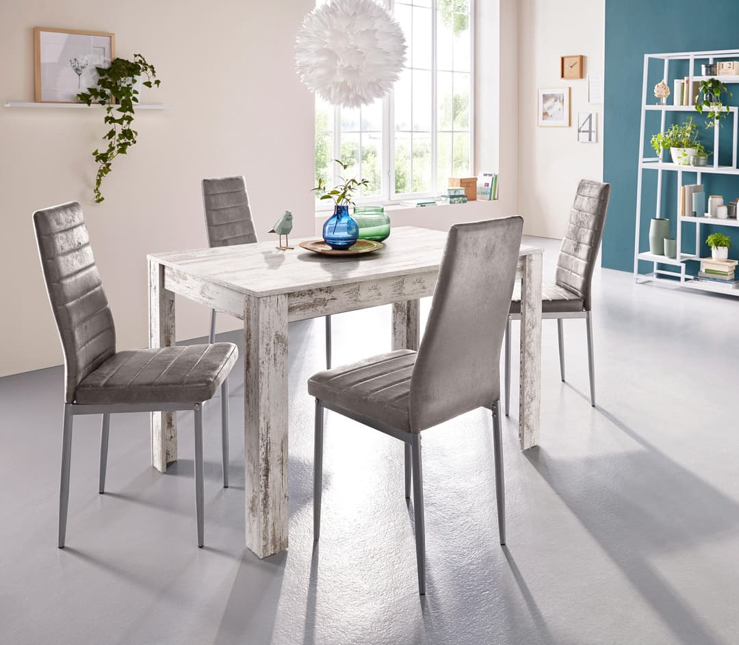 OTTO home Essgruppe mit Tisch und 4 Stühlen | Mehrfarbig