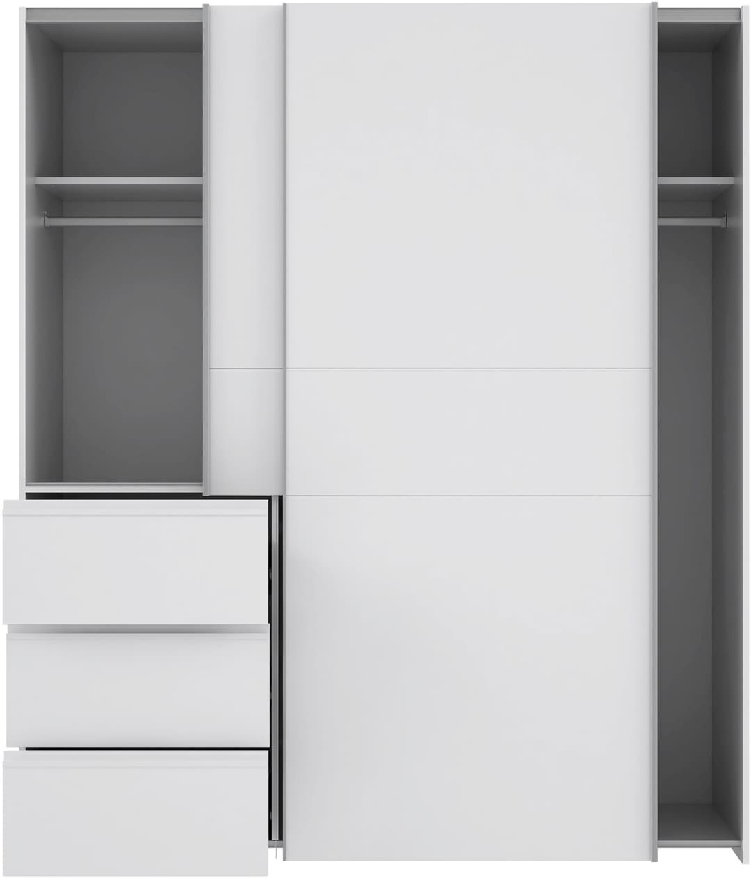 FORTE Winn Schwebetürenschrank | Weiß