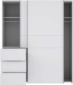 FORTE Winn Schwebetürenschrank | Weiß