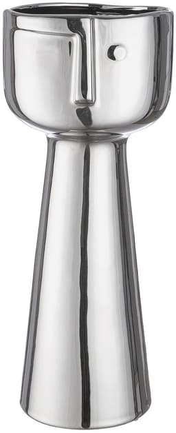 GILDE Bodenvase Gesichtsvase Pokal "Viso" | Silber