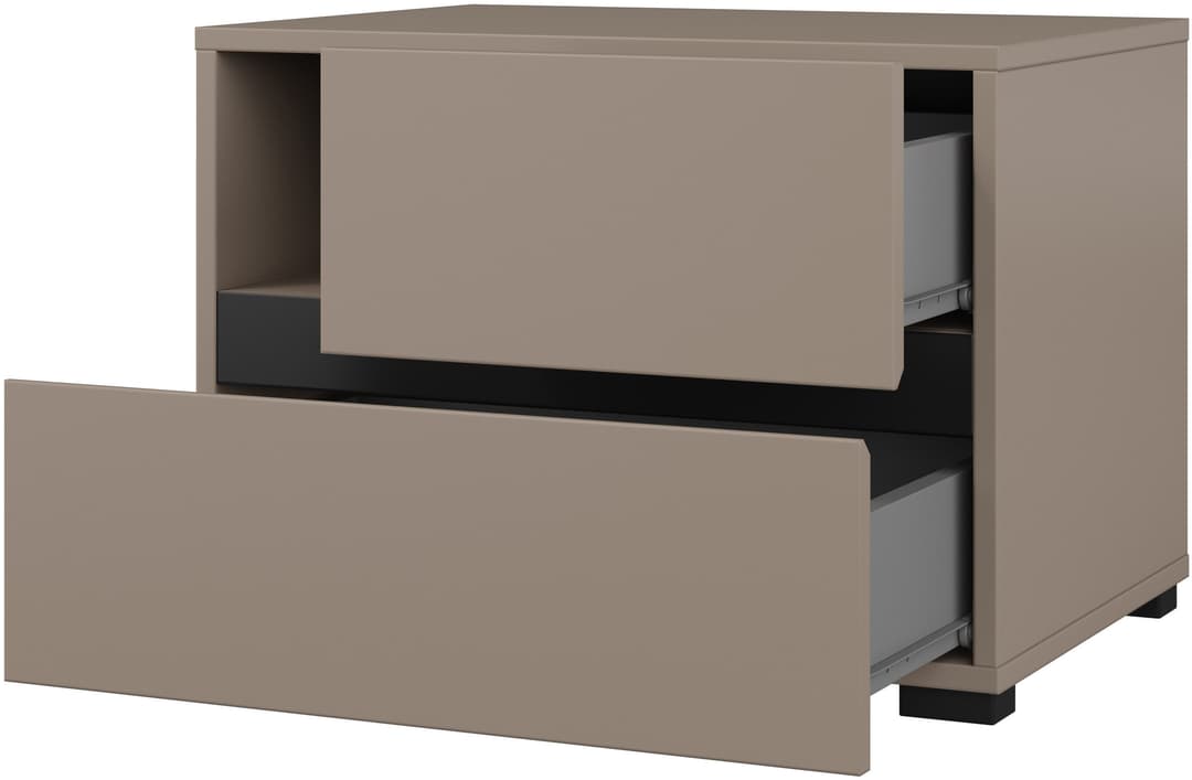 OTTO home Nachtkommode Cross | Schwarz