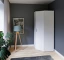 FORTE Eckkleiderschrank | Weiß 3