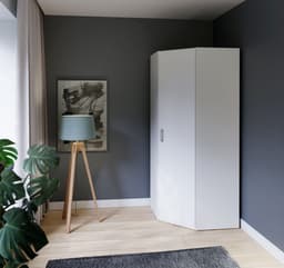 FORTE Eckkleiderschrank | Weiß