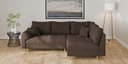 Home affaire Ecksofa CHARRE L-Form mit Ottomane | Braun 2