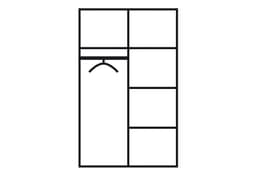 Parisot Kleiderschrank Fabric | Grau