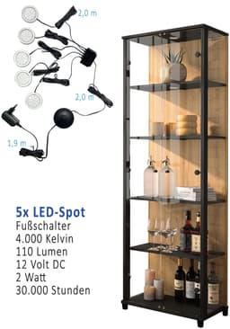 fif möbel Vitrine OPTIMA Standvitrine | Holztöne