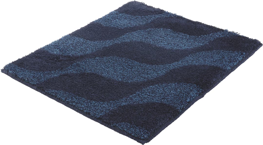 Kleine Wolke Badematte Onda | Blau