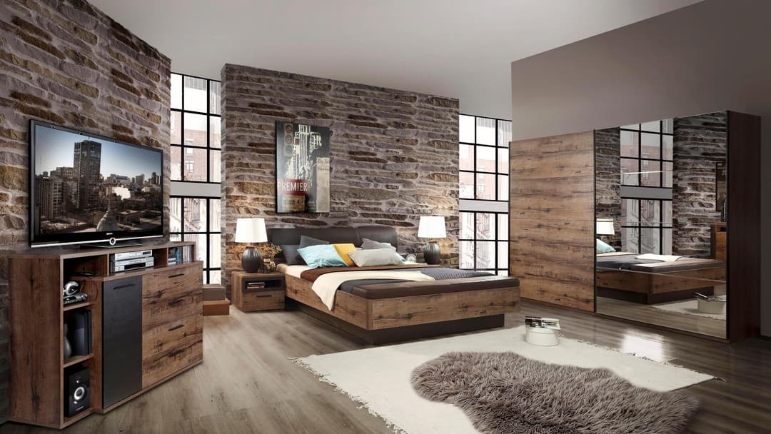 FORTE Schwebetürenschrank Jacky | Holztöne