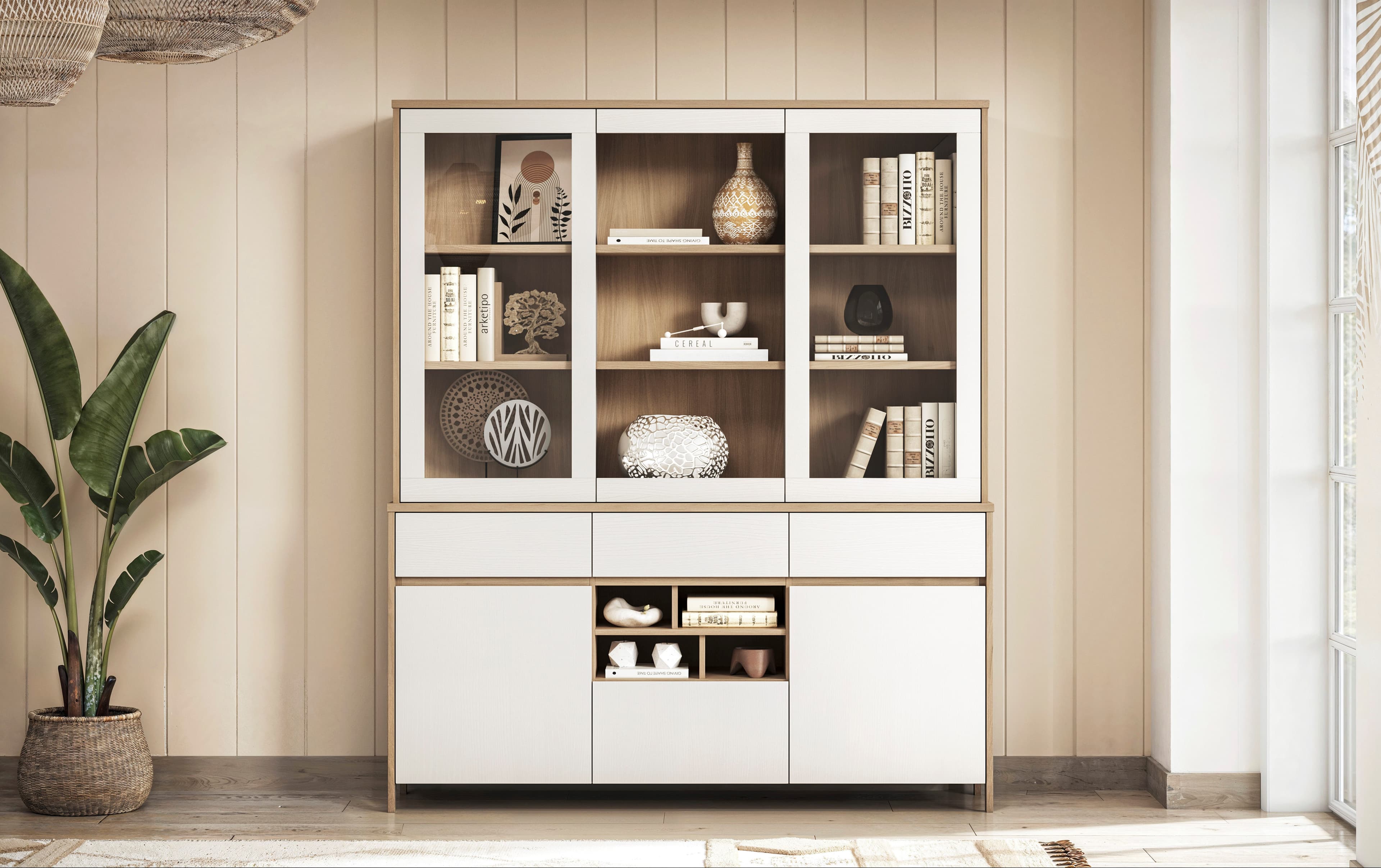 Home affaire Buffet Stranda | Weiß