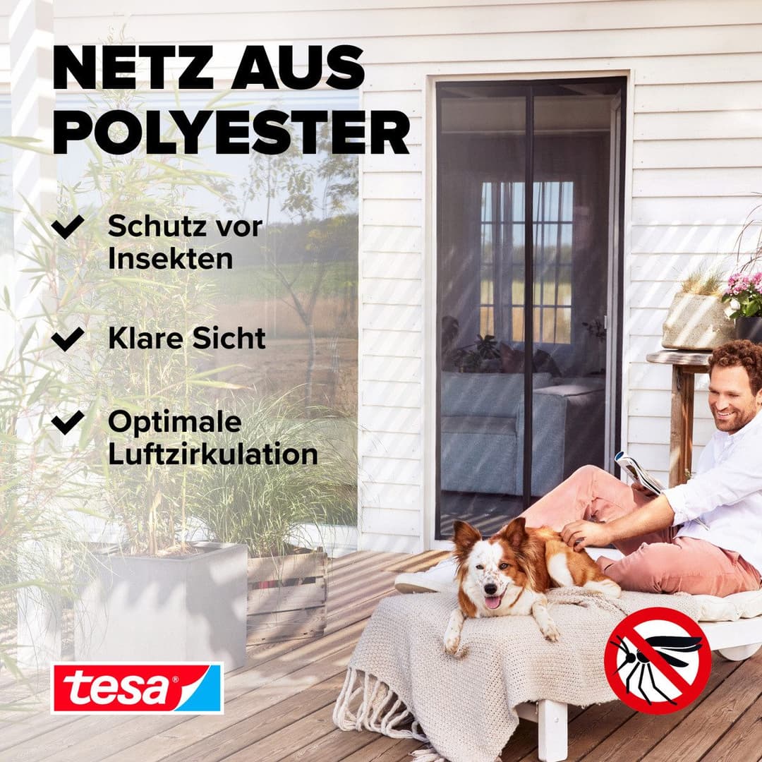tesa Insektenschutz-Vorhang Insect Stop Magnetvorhang | Schwarz