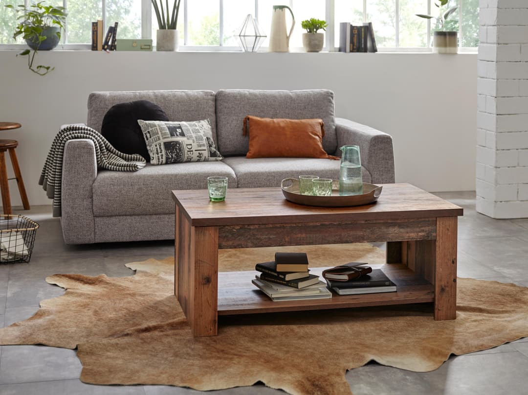 FORTE Couchtisch Clif | Braun