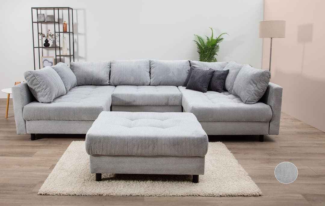 COLLECTION AB Wohnlandschaft Toni U-Form | Grau
