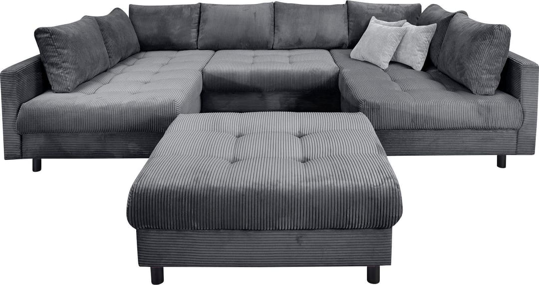 COLLECTION AB Wohnlandschaft Toni U-Form | Grau