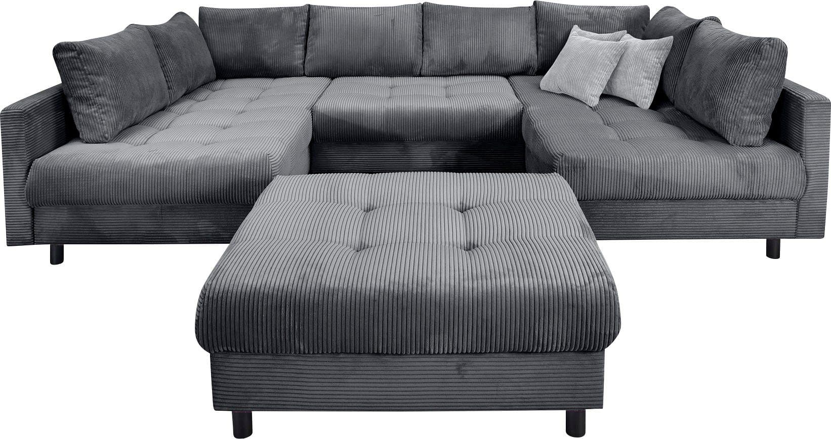COLLECTION AB Wohnlandschaft Toni U-Form | Grau