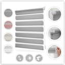 Doppelrollo Duo-Rollo Klemmfix | Grau 2