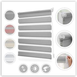 Doppelrollo Duo-Rollo Klemmfix | Grau