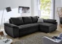 Jockenhöfer Gruppe Ecksofa Alster L-Form | Schwarz