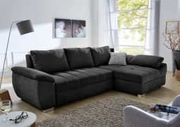 Jockenhöfer Gruppe Ecksofa Alster L-Form | Schwarz
