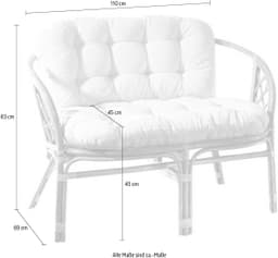 Home affaire Sitzbank Rattan | Braun