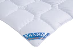 fan Microfaserbettdecke + Kopfkissen Kansas | Weiß