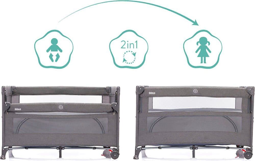fillikid Baby-Reisebett Porto | Grau