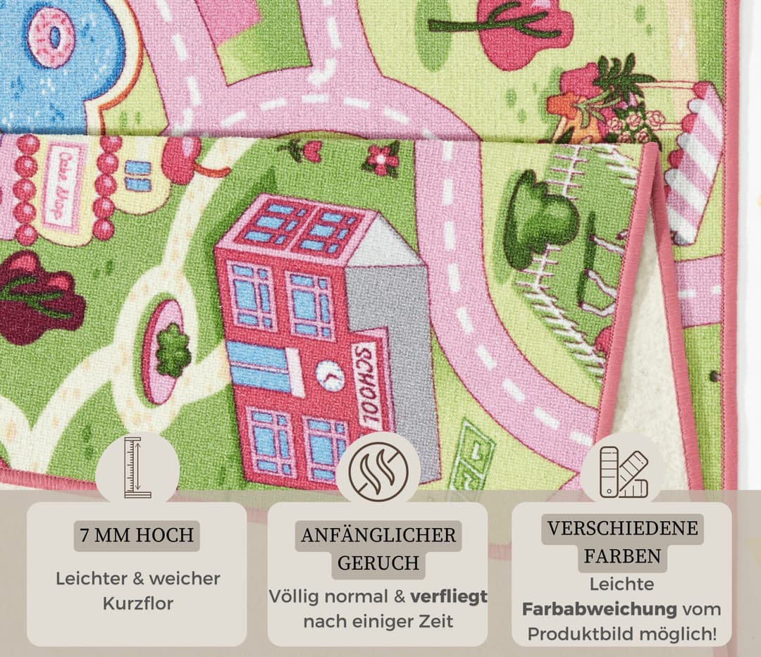 HANSE Home Kinderteppich Sweettown | Mehrfarbig