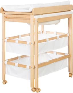 roba® Baby Pool Bade- und Wickelregal | Holztöne