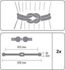 GARDINIA Raffspange Kordel | Grau 4