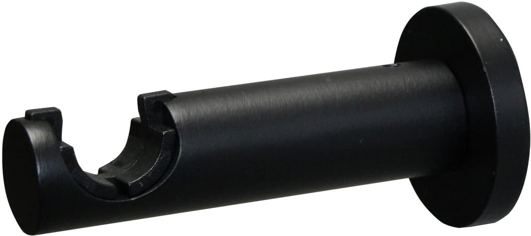 GARDINIA Gardinenstange Set Metall | Schwarz