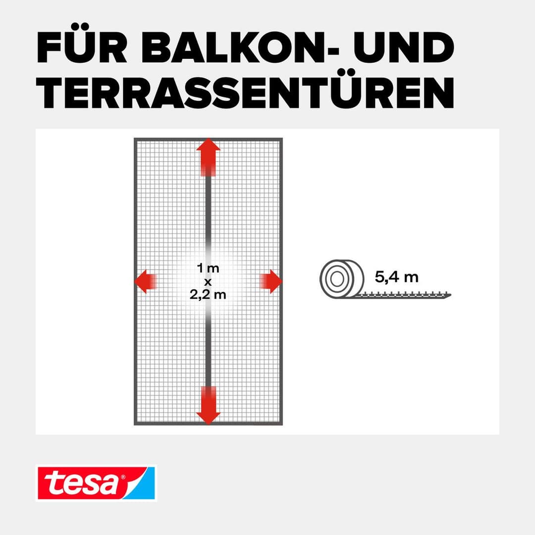 tesa Insektenschutz-Vorhang Insect Stop Magnetvorhang | Schwarz
