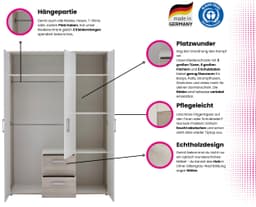 Home affaire Kleiderschrank Geert | Weiß
