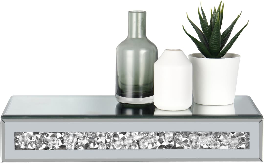 MIRRORS AND MORE Wandregal Glitty | Silber