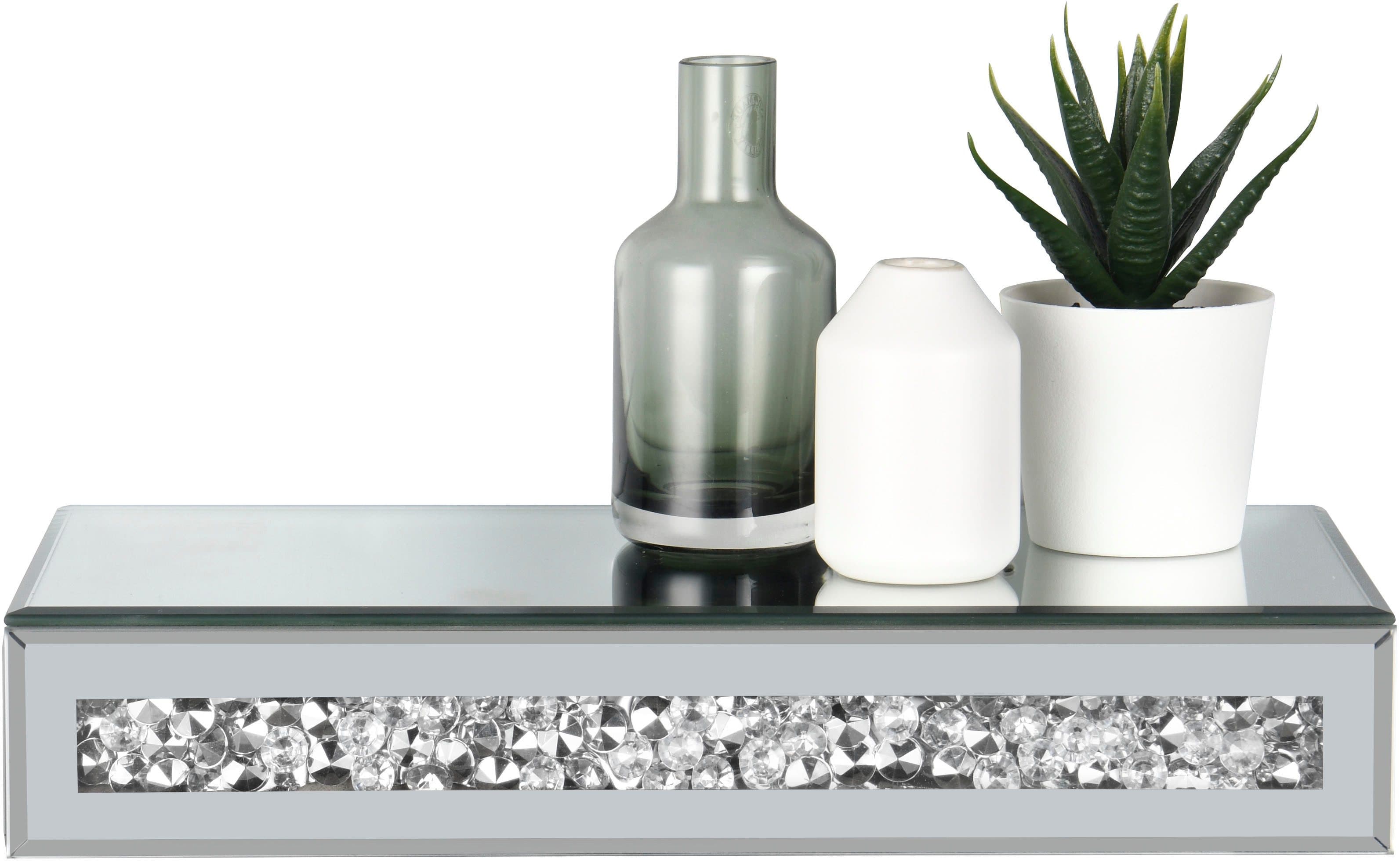 MIRRORS AND MORE Wandregal Glitty | Silber