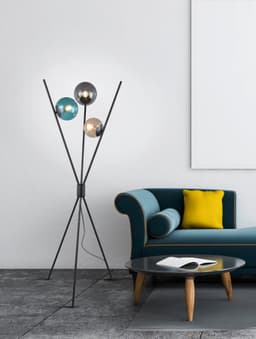 TRIO Leuchten Stehlampe Lance | Schwarz
