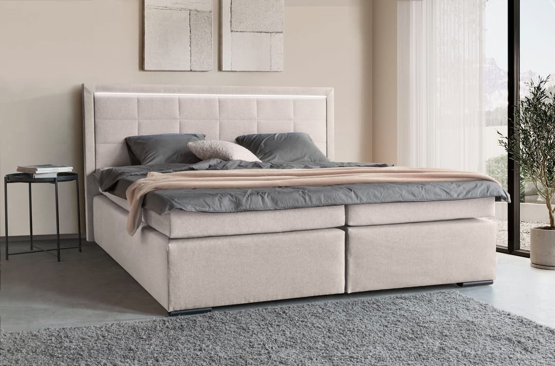 COLLECTION AB Boxspringbett 30 Jahre Jubiläums-Modell Athena | Beige