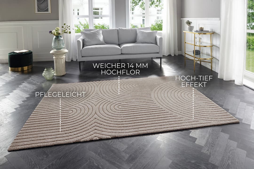 ELLE DECORATION Designteppich Panglao | Beige