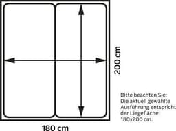 Westfalia Schlafkomfort Boxbett mit Motor | Grau