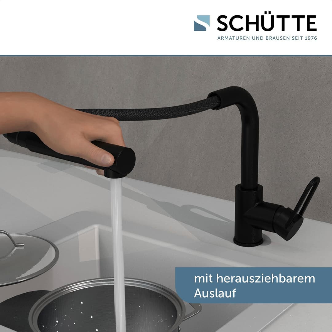 Schütte Spültischarmatur Design | Schwarz