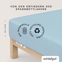 Schlafgut Spannbettlaken CASUAL | Blau
