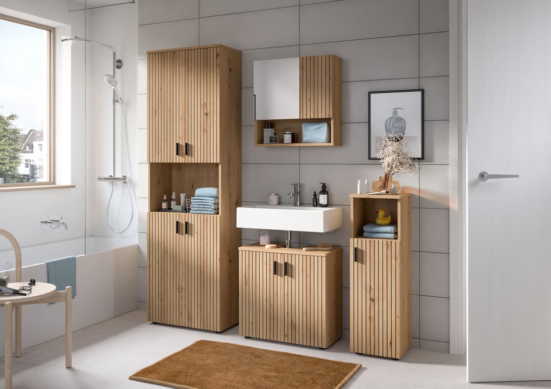 welltime Badmöbel-Set MANI | Holztöne
