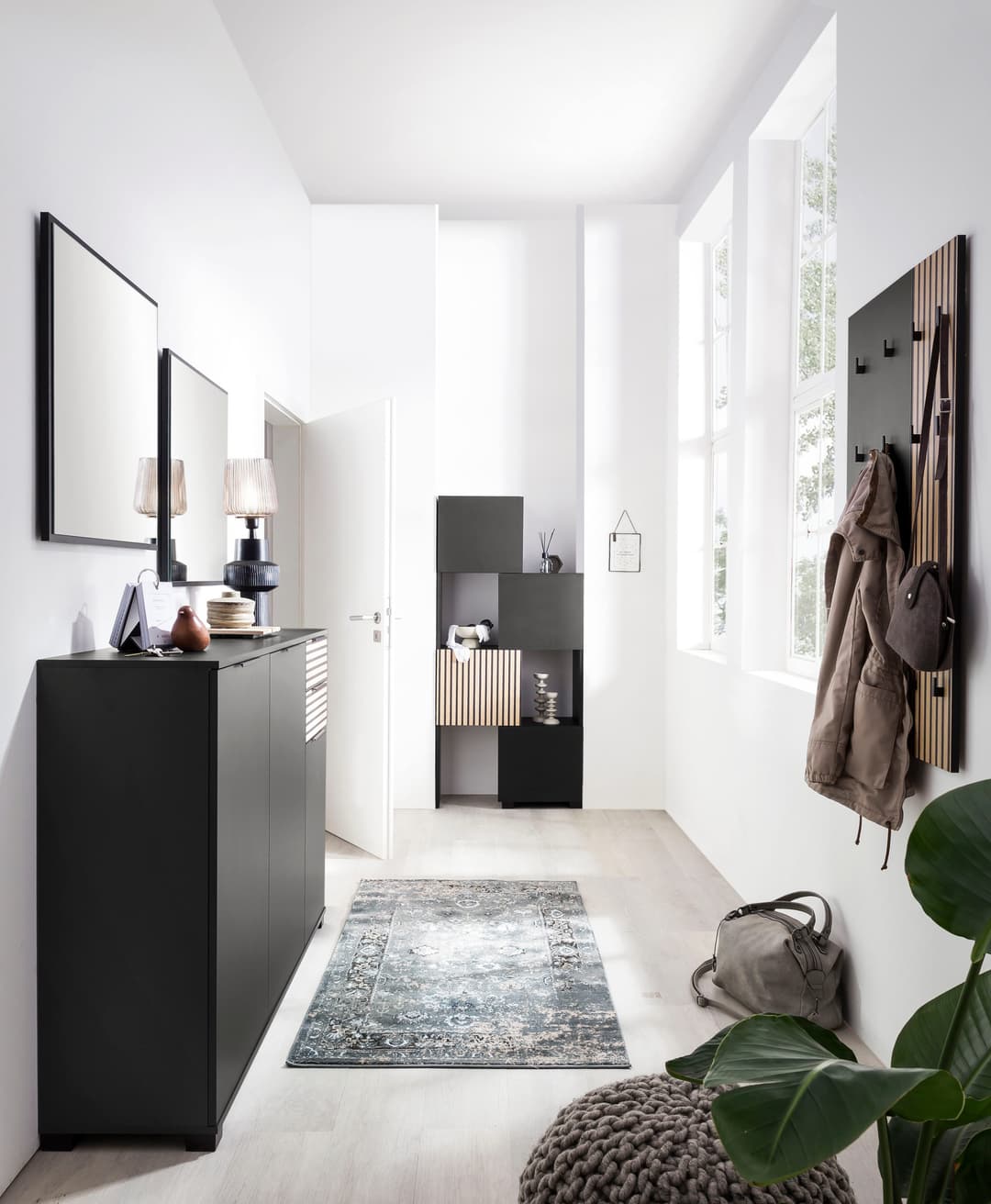 welltime Garderobenpaneel Alexa | Schwarz