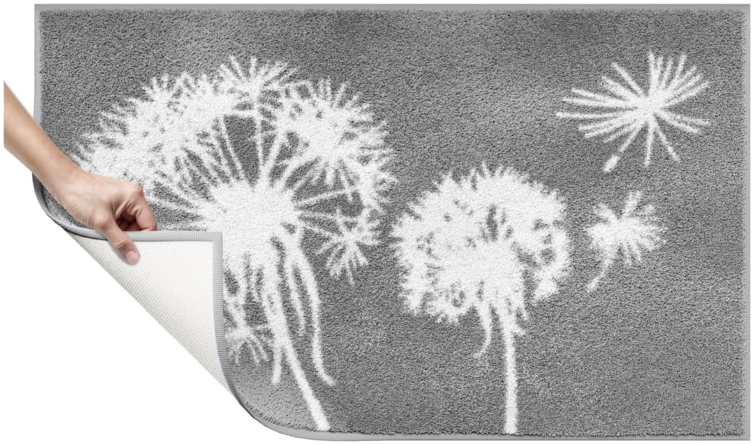 Grund Badematte Pusteblume | Grau