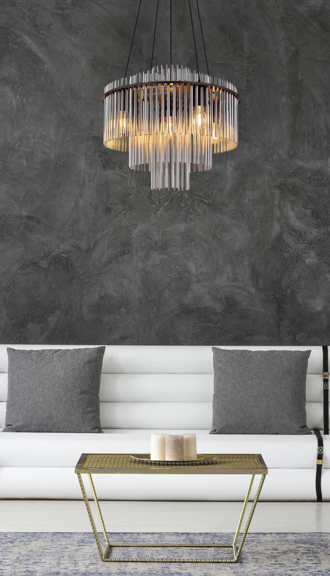 GLOBO LIGHTING Pendelleuchte GORLEY | Silber